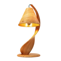 Modern wooden lamp Isolated on transparent background png