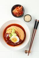Top View Korean Bibim Guksu photo