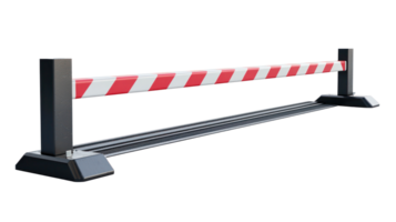 A barrier with red and white stripes on it png