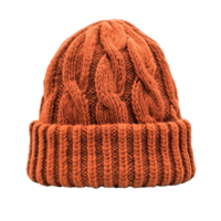 Knitted hat front view isolate on transparent background png