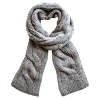 Wool knitted scarf front view isolate on transparent background png