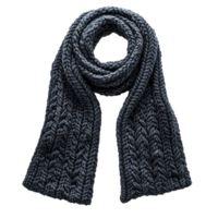 Wool knitted scarf front view isolate on transparent background png
