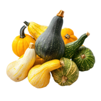 Autumn Squashes isolate on transparent background png