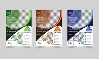 Flyer design bundle of a4 flyer template, modern template, in blue color, and modern design, perfect for creative professional business Keywords vector