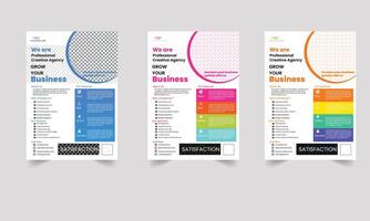 Flyer Template Layout Background Design. leaflet, corporate business annual report layout vector