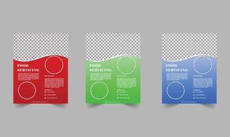 Editable flyer Design bundle of 03 templates of a4 flyer template, modern template, in blue color, and modern design, perfect for creative professional business Keywords vector
