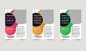 Flyer design template with space for photo background, Use for annual report, proposal, leaflet, catalog, magazine, booklet, template in A4 layout vector