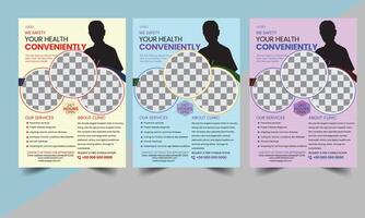 Flyer design template with space for photo background, Use for annual report, proposal, portfolio, brochure, flyer, leaflet, catalog, magazine, booklet,template in A4 layout vector