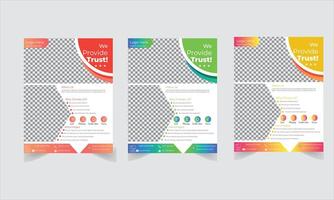 Brochure Flyer Template Layout Background Design. booklet, leaflet, corporate business annual report layout with white, red and yellow triangle background template a4 size -illustration. vector