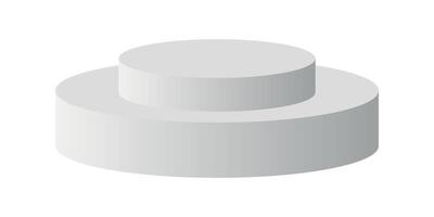 white and gray circular product podiun vector