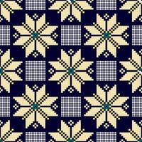 seamless pattern Pixel Horizontal Seamless . Design for Clothing, batik, Ikkat, fabric, Knitwear, Embroidery, Pixel pattern. vector
