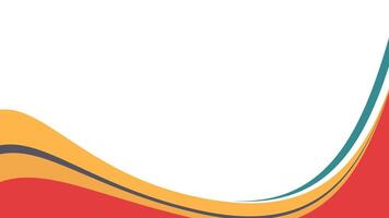 Modern abstract wave design in blue, orange, and red tones vector