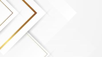 Abstract golden geometric lines on white background vector