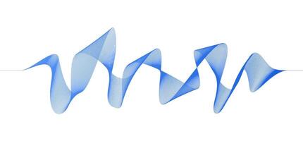 wave lines flowing dynamic blue color isolated on white background vector