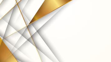 Elegant white background with diagonal golden lines vector