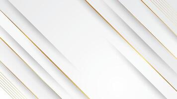 Luxurious abstract white background with golden edges vector