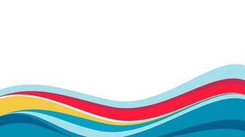 Modern abstract wave design in blue, orange, and red tones vector