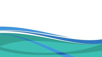 Modern abstract wave design in blue and green tones vector