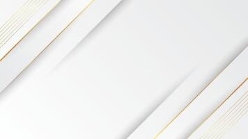 Luxury abstract white background with diagonal golden lines vector