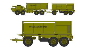 A set of three different types of military vehicles vector
