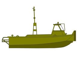 A boat on a white background vector