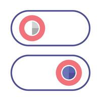ui ux element on off illustration isolated vector