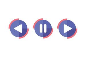 ui ux element reproductor illustration isolated vector