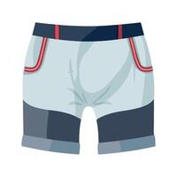 A pair of shorts with a red and blue stripe vector