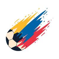 Soccer ball with paint splatter illustration vector