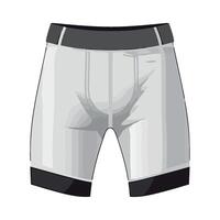 A pair of shorts with a white and black design vector