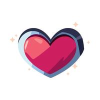 A heart shaped object with stars on it vector