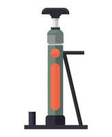 A bicycle pump with a handle vector
