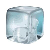 Frozen ice cube icon isolated design vector