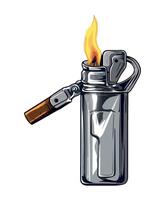 lighter flame up icon isolated vector