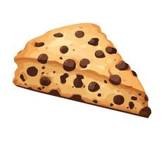 Sweet pie slice with chocolate icon isolated vector