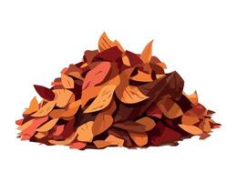 Fresh autumn leaves in yellow and orange color icon isolated vector