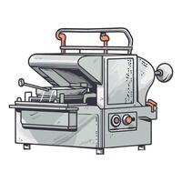 Modern machinery isolated on white background icon vector