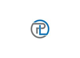 PL logo design icon template with white background vector