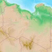 Blank physical topographic map of Libya photo