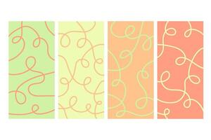 Minimalist Abstract Line Art in Pastel Color Blocks, Geometric Design vector