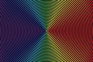 Concentric Circles of Vibrant Color rainbow vector
