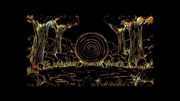 Neon frame effect, Target symbolizing goals, objectives, and market targeting on black background video