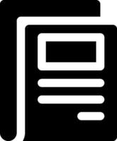 A black and white icon of a folder vector