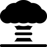 An icon of a mushroom cloud with a cloud on top vector
