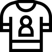 A black and white shirt with the number eight on it vector