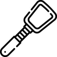 A black and white outline of a tool vector