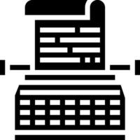 A typewriter icon on a white background vector