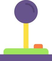 A purple ball on top of a green base vector