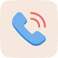 A phone icon with a red and blue icon vector