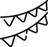 A black and white drawing of a bunting vector